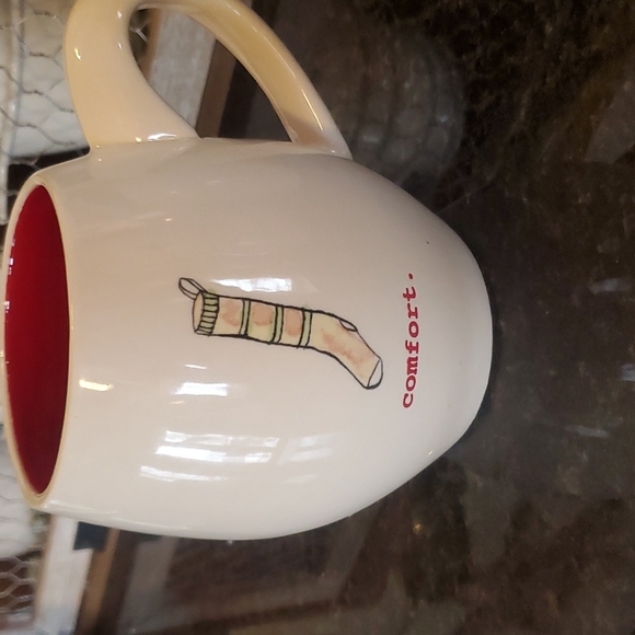 Rae Dunn mug set holiday Christmas sweet comfort joy kiss, set of 4 - Picture 5 of 6